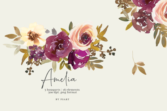 Autumn Watercolor Floral Clipart Set Review for Digital Product Creators
