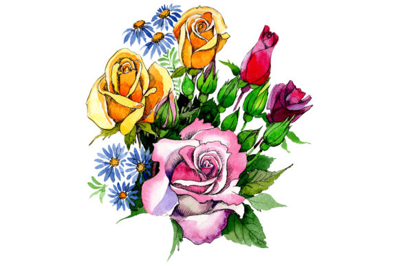 Bouquet Love Waterfall Watercolor PNG: A Designer’s Perspective