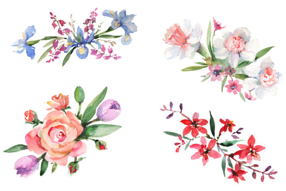 Bouquet Refinement Watercolor: A Delicate Touch for Creative Design Projects