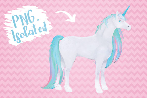 Cute Watercolor Unicorn Illustrations for Digital Sellers