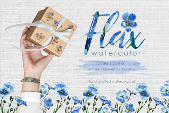 Flax Blue Watercolor Embroidery Design Review