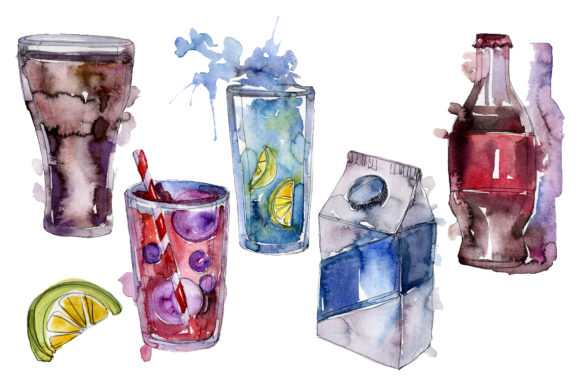 Gin Drinks Watercolor: A Polished Illustration for Content Creators