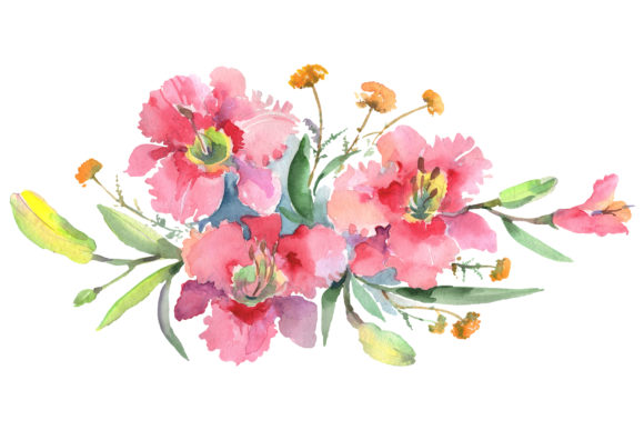 Imperial Bouquet Watercolor: A Versatile Illustration for Handmade Creations