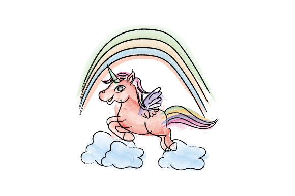 Nice Unicorn in Watercolor – A Versatile Illustration for Creative Content