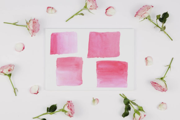 Two Tone Pink Watercolor Splash Clipart: A Versatile Illustration for Creative Content