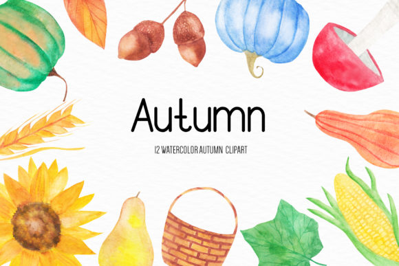 Watercolor Autumn Illustrations for Digital Sellers