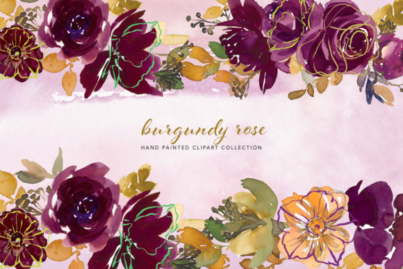 Watercolor Burgundy Floral Clipart: A Designer’s Perspective on Local Business Branding