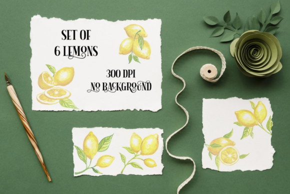 Watercolor Lemon Collection: A Vibrant Illustration for Creative Projects