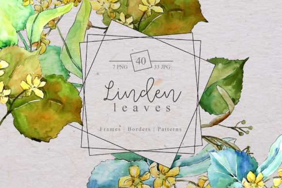 Watercolor Linden Leaves PNG Set Review: A Perfect Illustration for Cozy Craft Projects